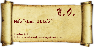 Nádas Ottó névjegykártya